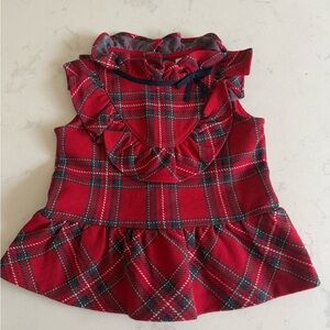 Janie and Jack Tartan Ruffled Top